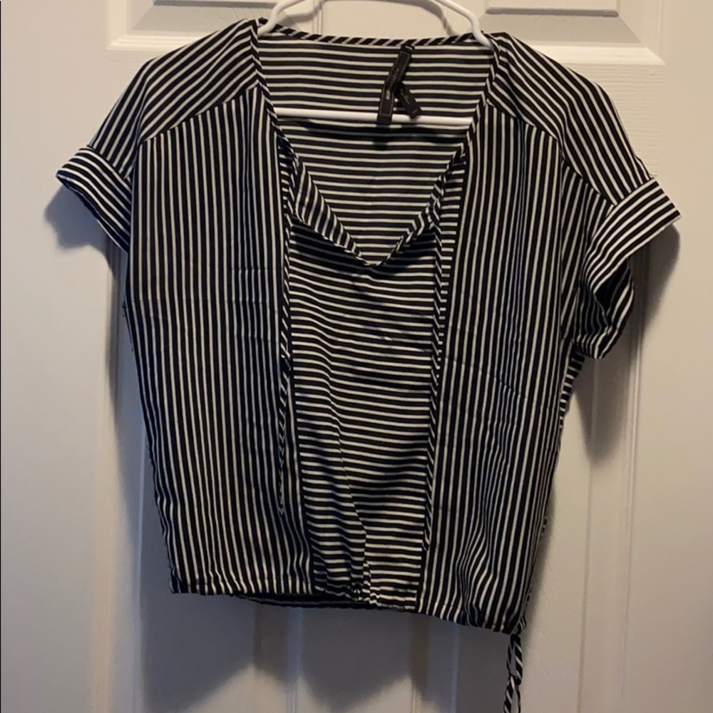 Black and white stripes shirt